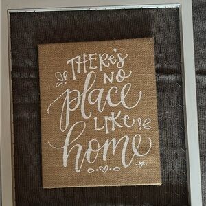 There’s No Place Like Home Decorative Burlap Wall Art